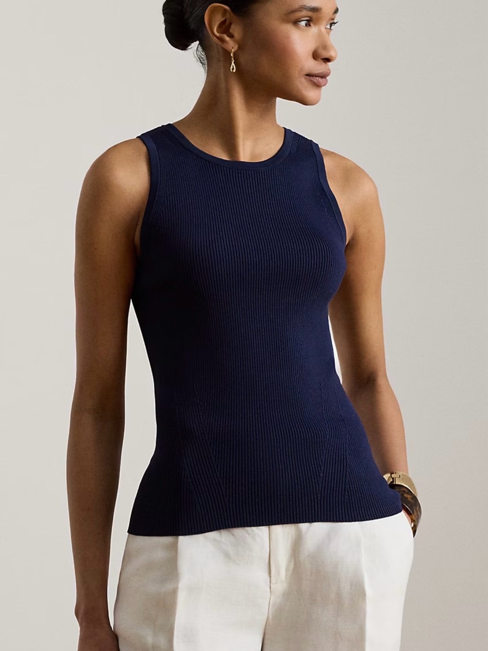 Lauren Ralph Lauren Rib-Knit Sleeveless Sweater